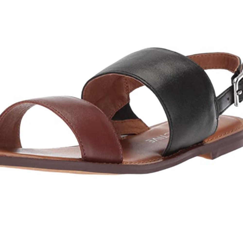 Women's Leather Double Band Sandal